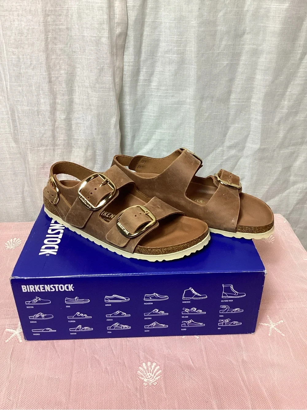 NWT Birkenstock Milano Big Buckle Sandals; Size: 8